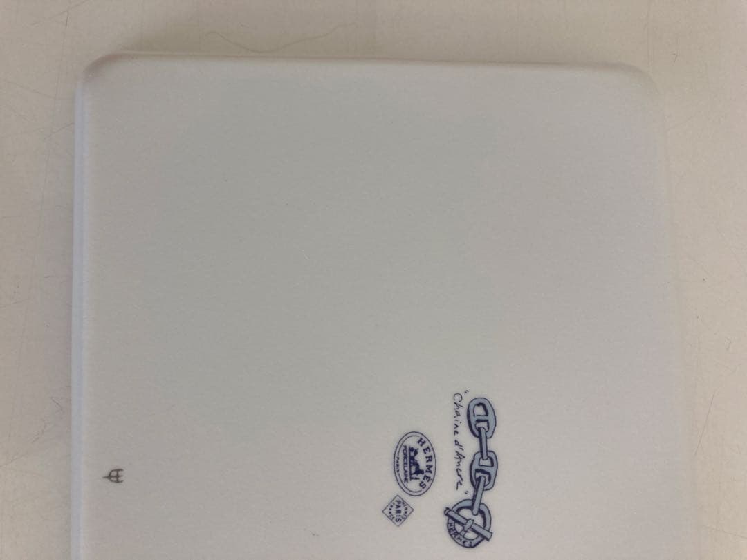 HERMES エルメス シェーヌダンクル スクエア ミニ プレート　箱付