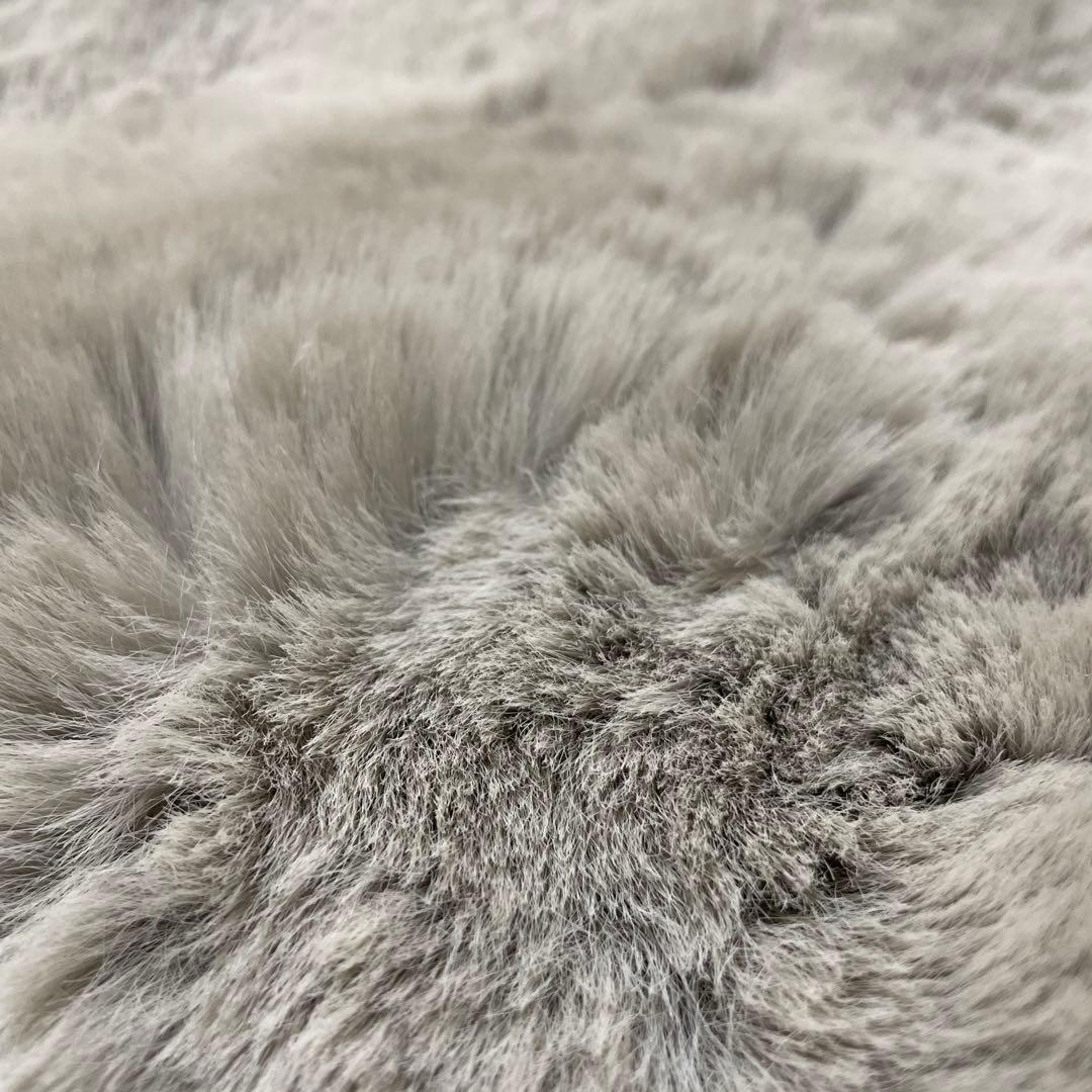 ウサギラグ ラビットファー ラグ 滑り止め付き