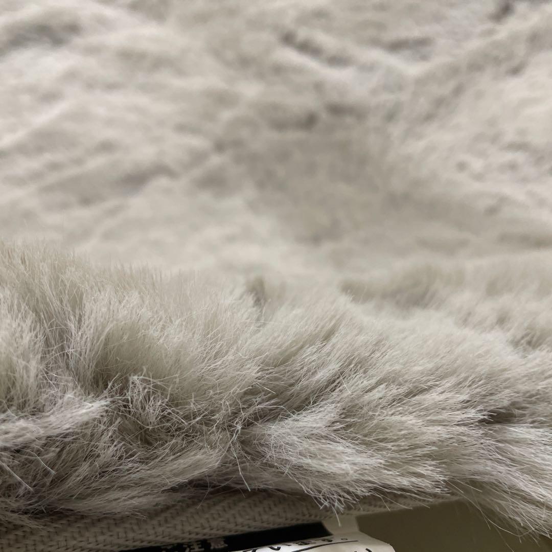 ウサギラグ ラビットファー ラグ 滑り止め付き