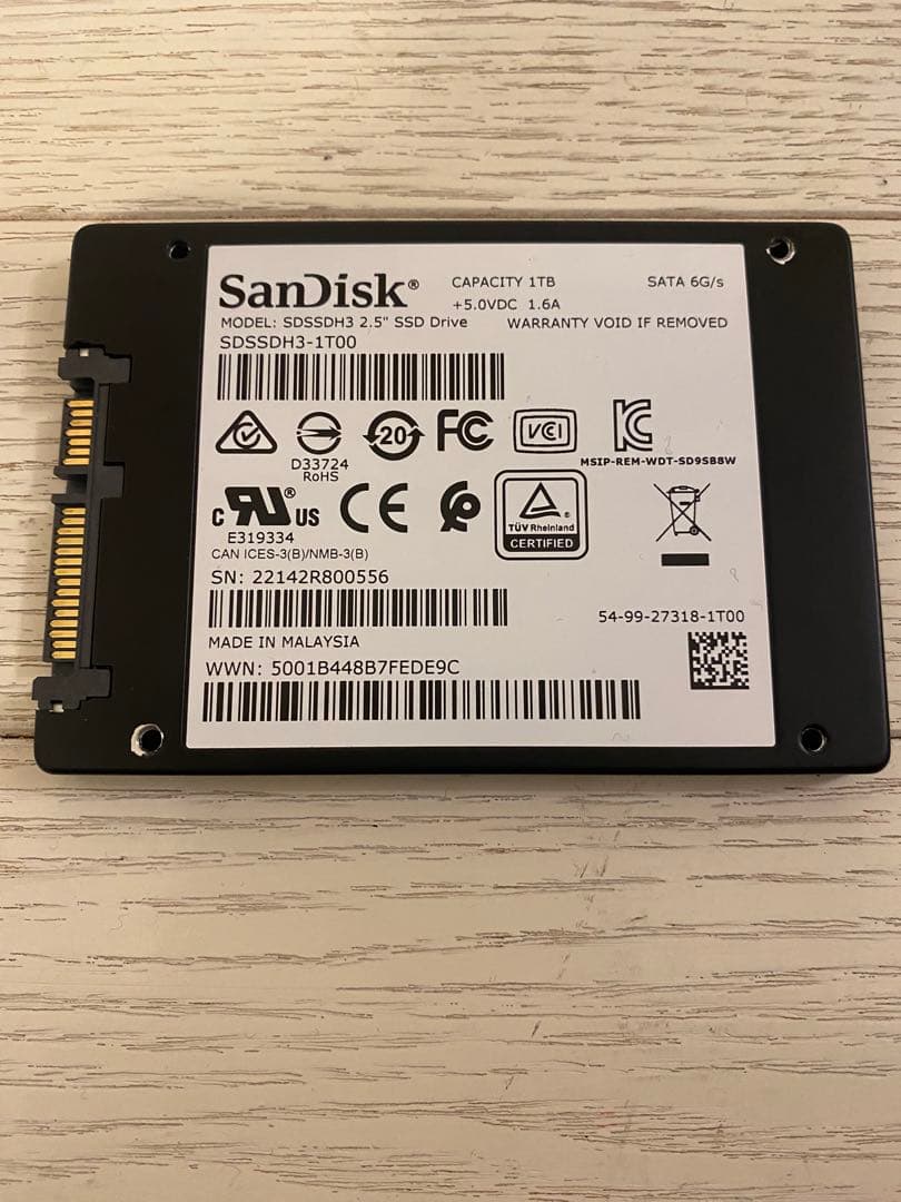 内蔵型SSD SanDisk Ultra 3D SSD 1TB