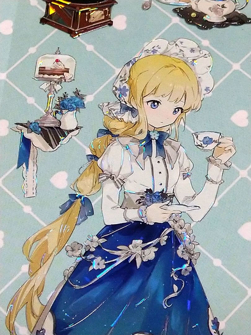 J779＃皇家蓝绸(贝壳光)shine切り売り海外人物マステ女の子