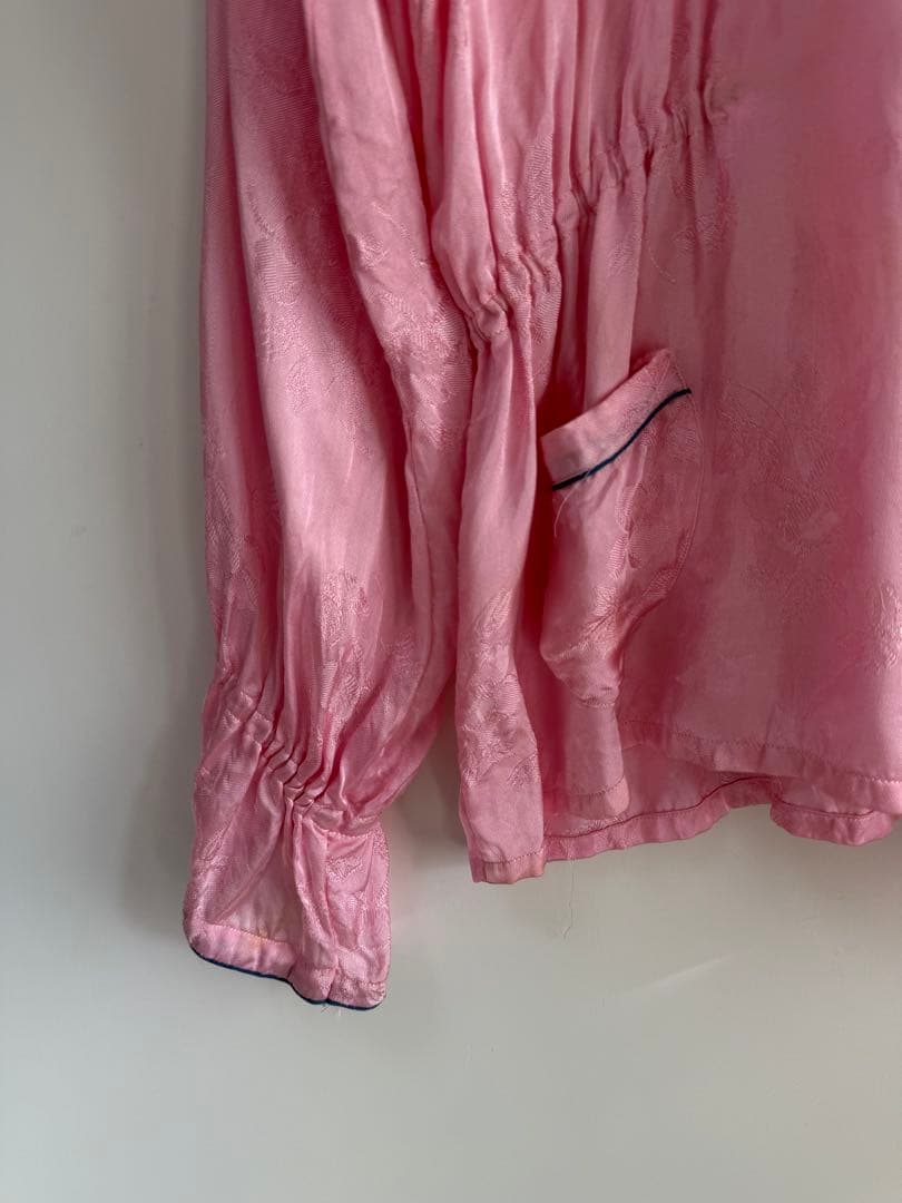 50s サテンチャイナトップス スカシャツ ピンク toro vintage