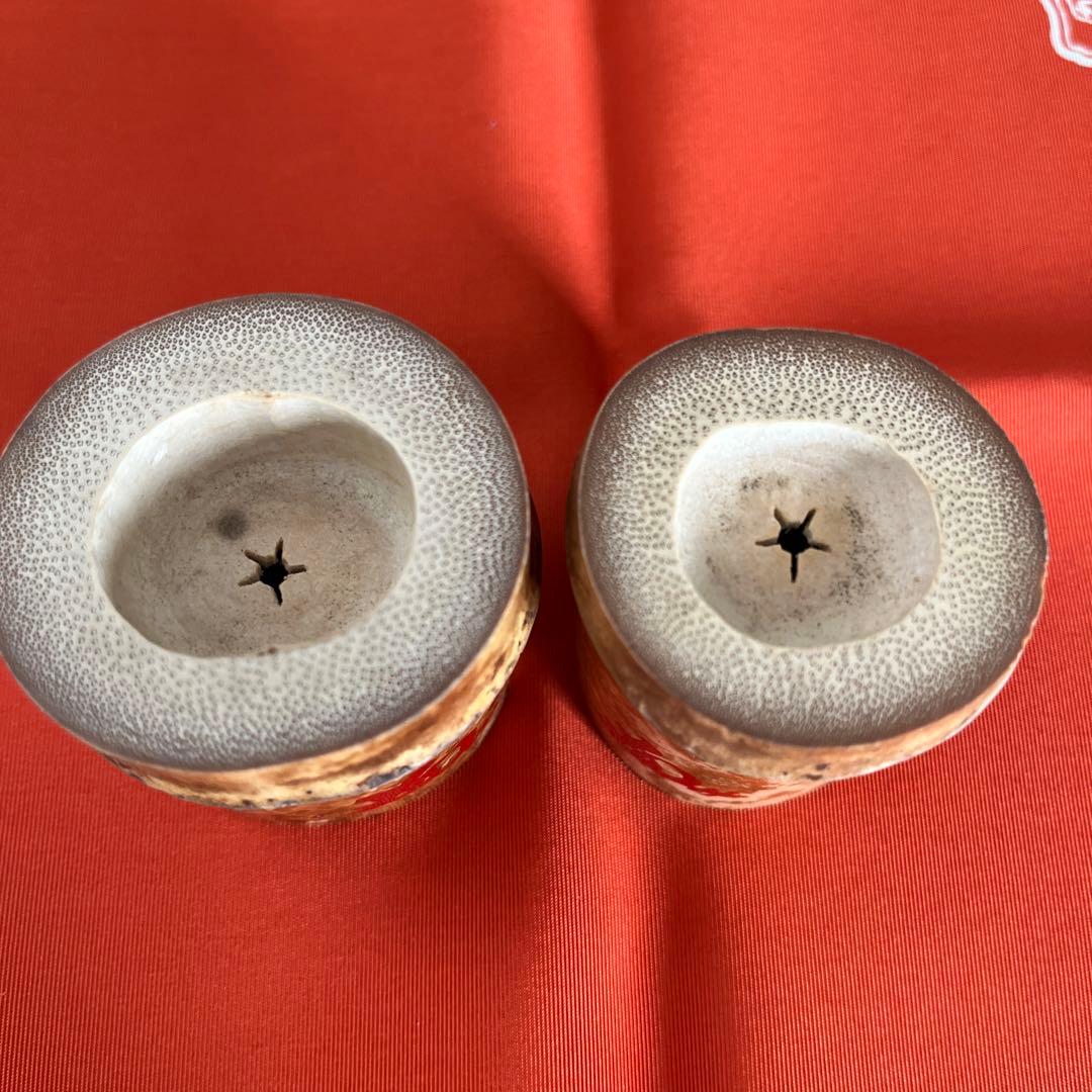 茶道具　竹蓋置一双　紹当師　柳生芳徳寺住職(橋本紹尚) 美品