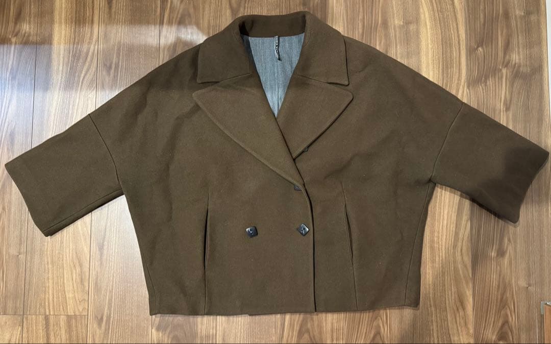 ウール コート　イタリア製　チョコレートブラウン　チェスター