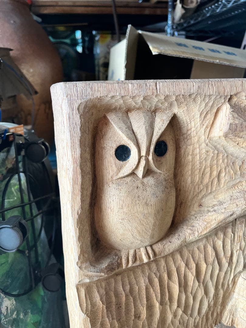 アイヌ木彫り壁掛け、 一枚板特大木彫り アイヌ彫刻壁画 、アイヌ特大126センチ