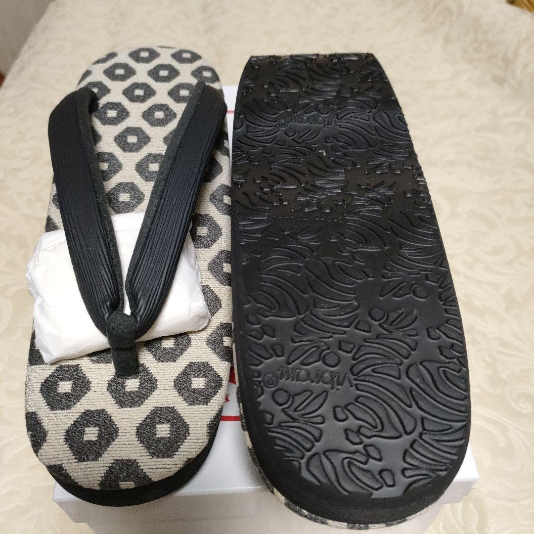 鼻緒黒 菱屋謹製　カレンブロッソ オクタゴン40 CAFE ZORI（Ｌサイズ）