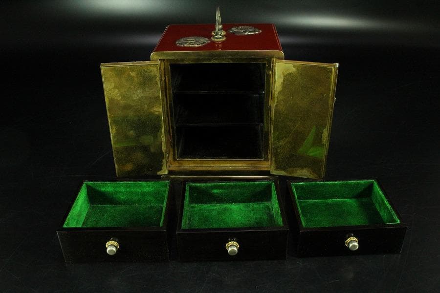 大阪 尚美堂造 純銀飾 宝石箱(K-LC805)