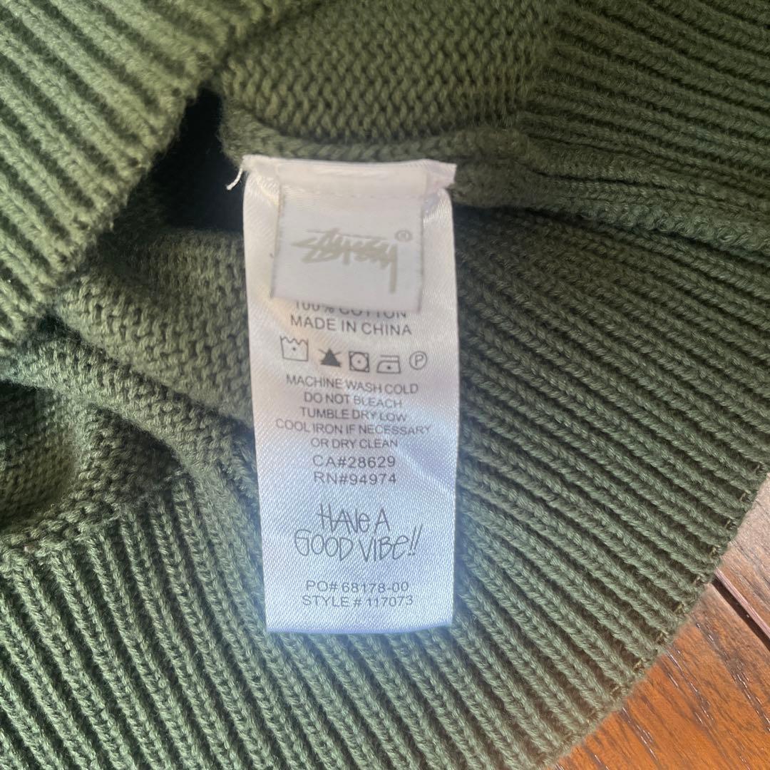 正規品✨　stussy curly s sweater ニット オリーブグリーン