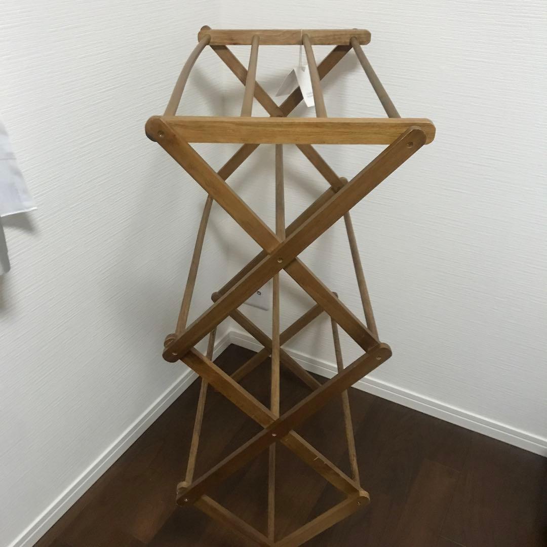 木製折り畳み洗濯物干し　ザラホーム
