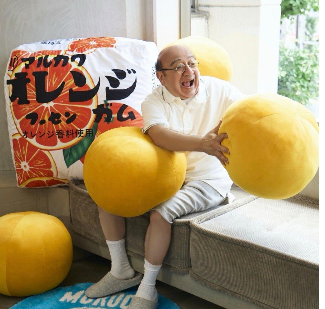 マルカワオレンジフーセンガムもちもちBIGクッションセット