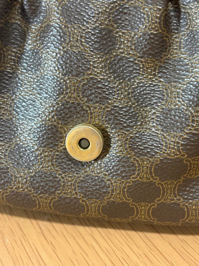 CELINEセリーヌ　マカダムレザーショルダーバッグ