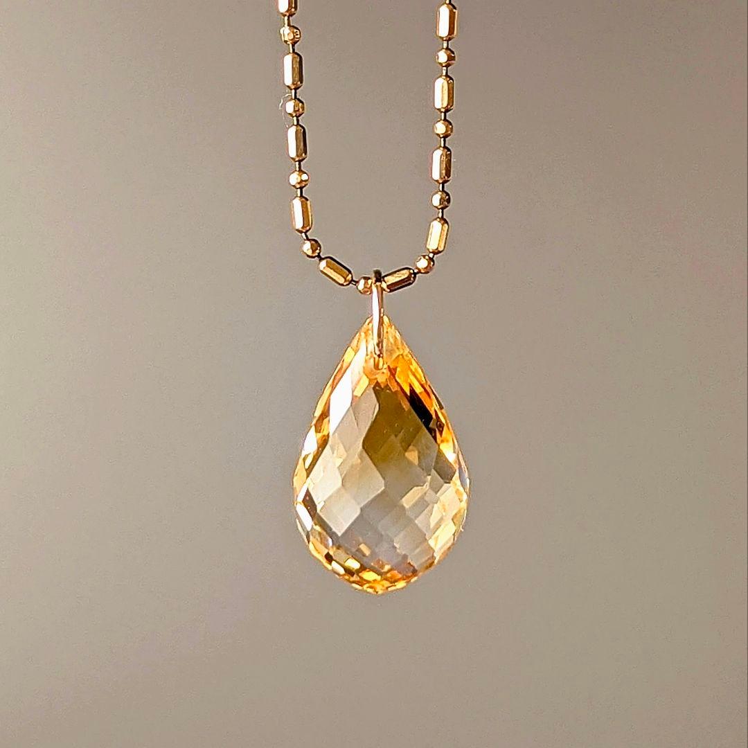 ♢miyumiyu♢K18 バイカラーシトリン 7.4ct チャーム