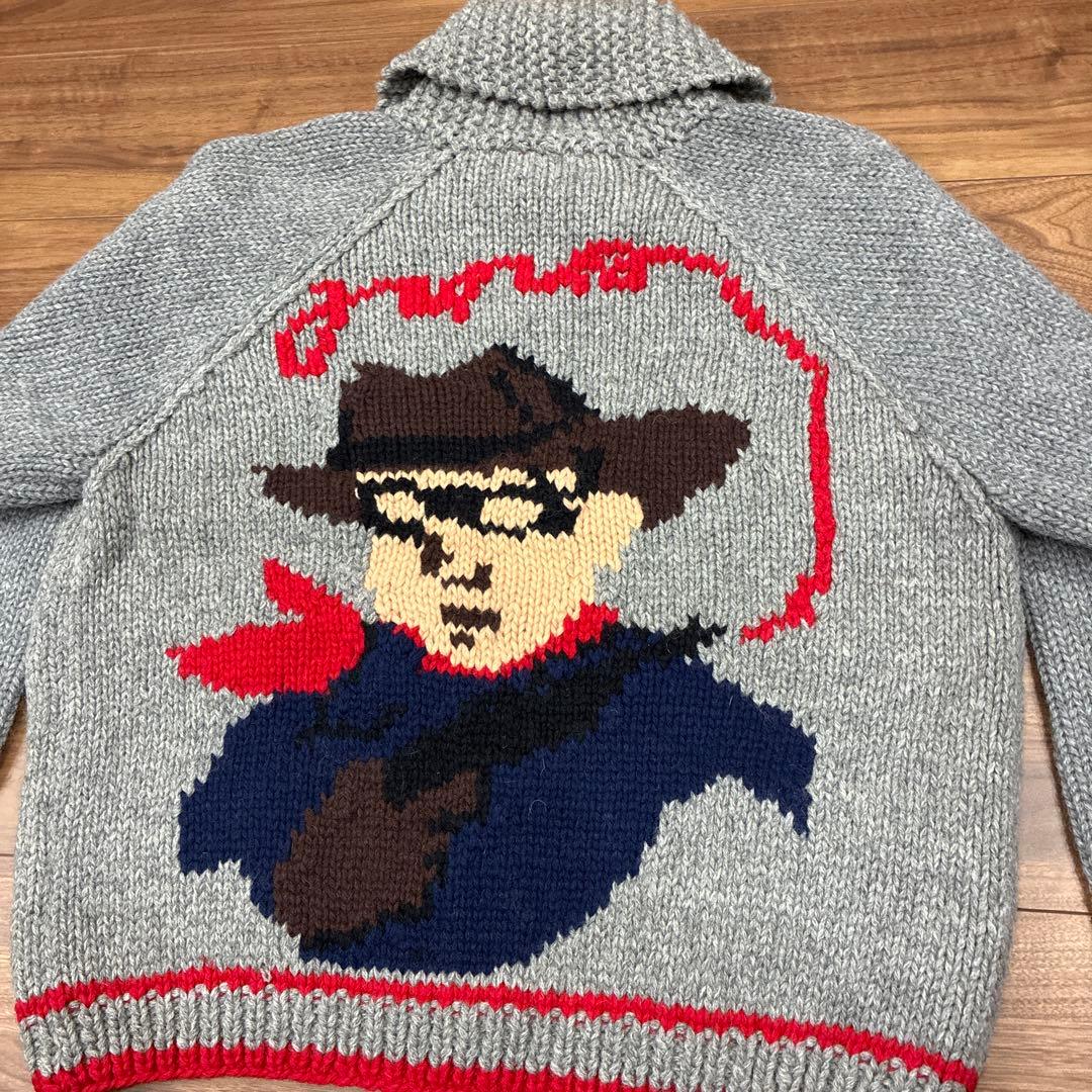 50s〜60s ビンテージ カウチン カウボーイ柄 Lサイズ