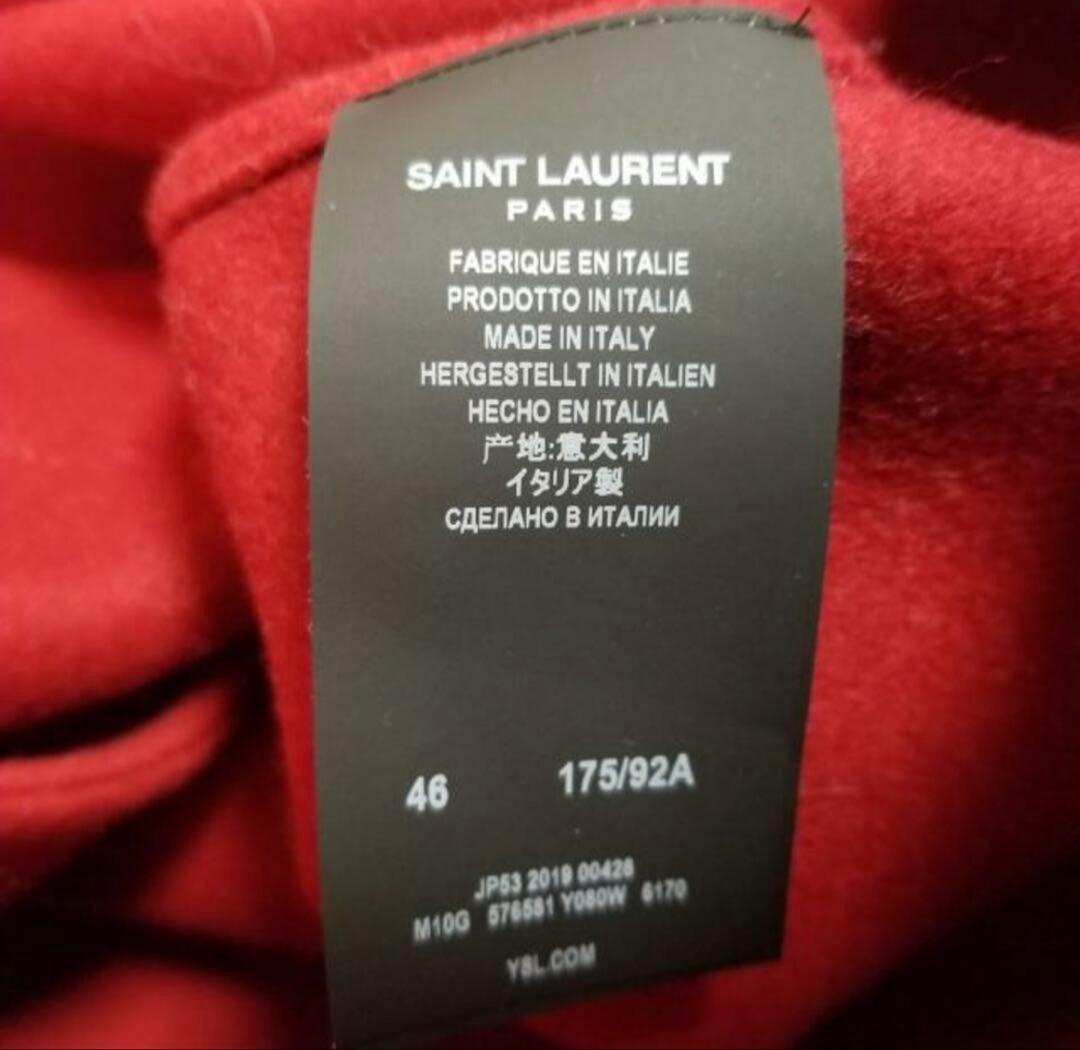 【美品】SAINT LAURENT Paris 13AW ダッフルコート レッド