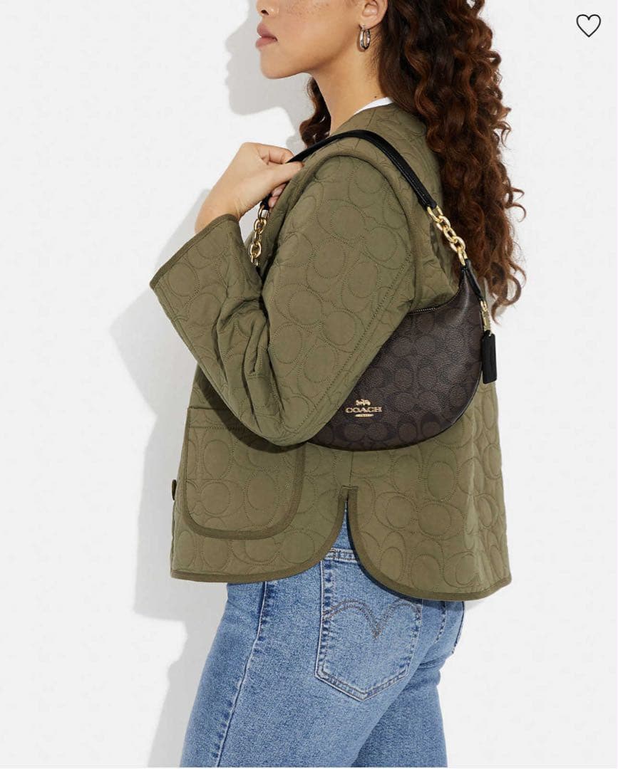 COACH ロゴ入りブラウンバッグ