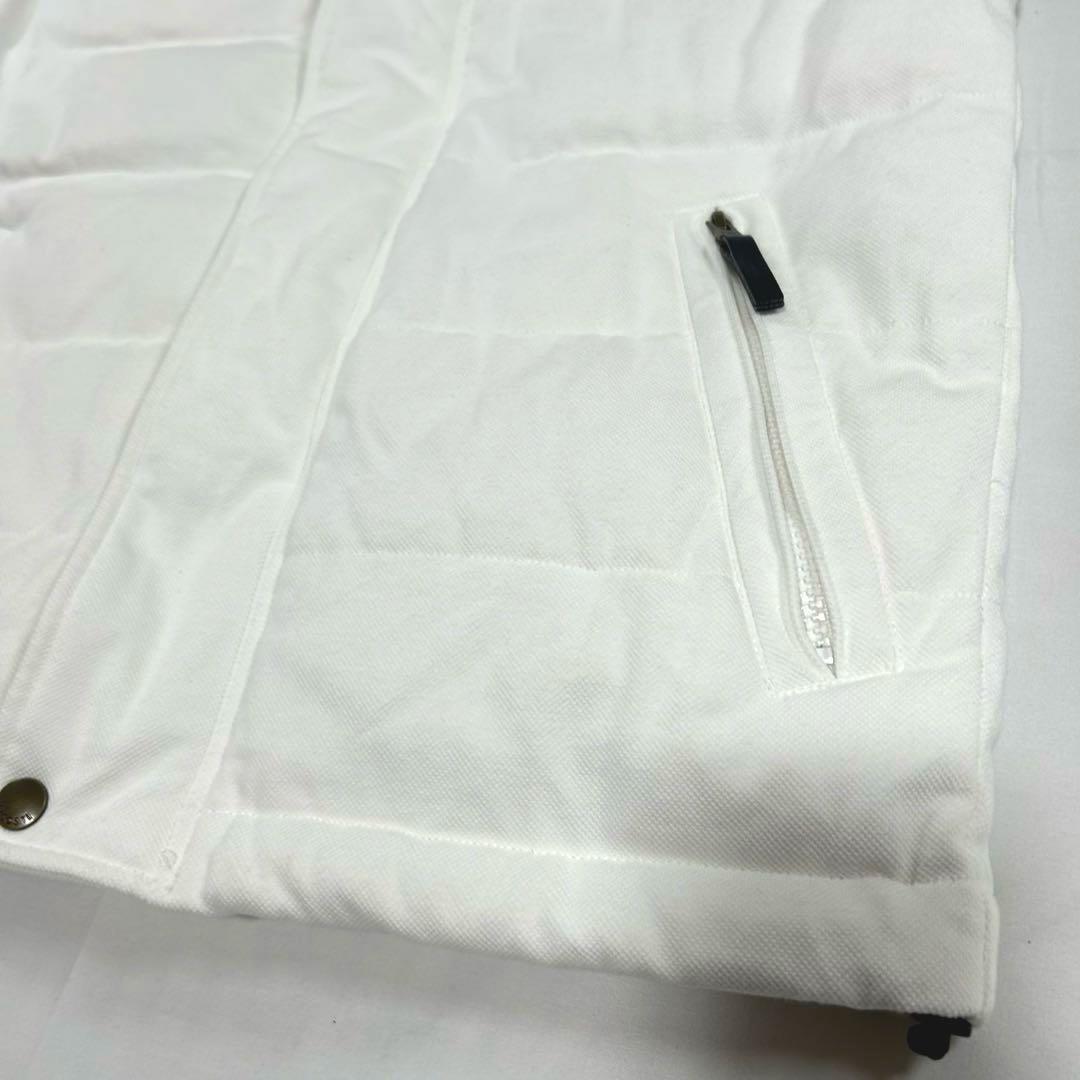 LACOSTE ダウンベスト ホワイト 胸元 刺繍ロゴ S
