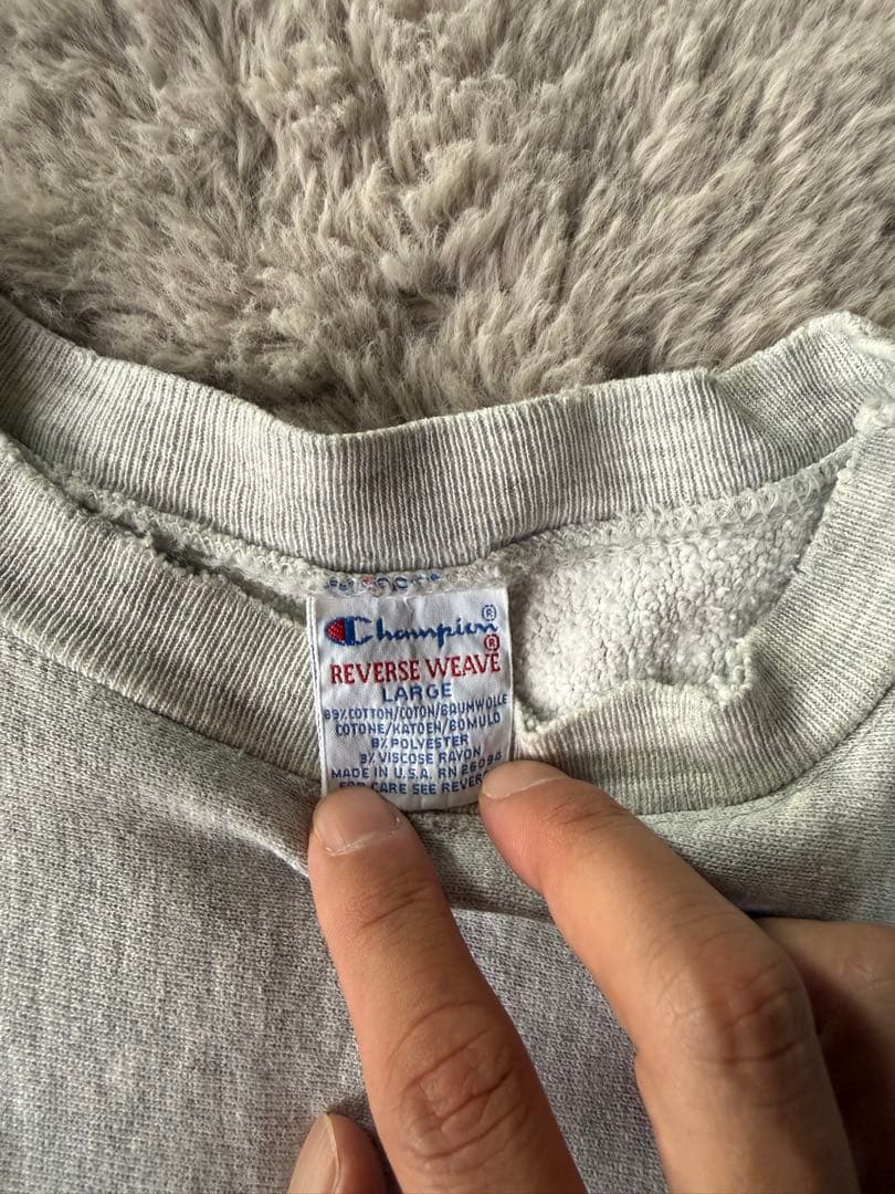 【ノラクロ】90's CHAMPIONリバースウィーブスウェットグレー L