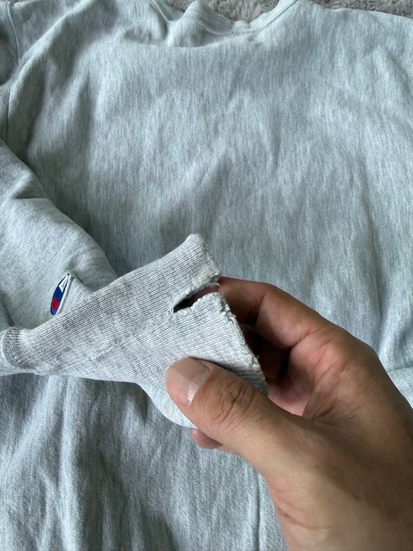 【ノラクロ】90's CHAMPIONリバースウィーブスウェットグレー L