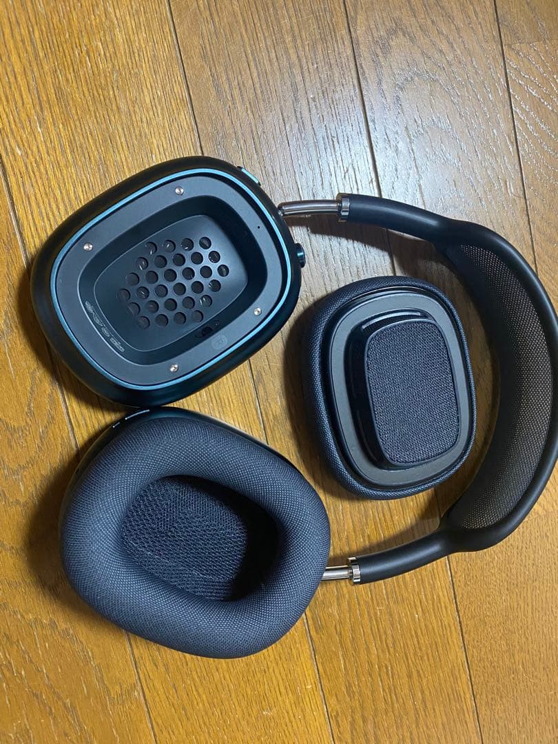 ブラックAirPods MAXワイヤレスヘッドホン 純正互換品