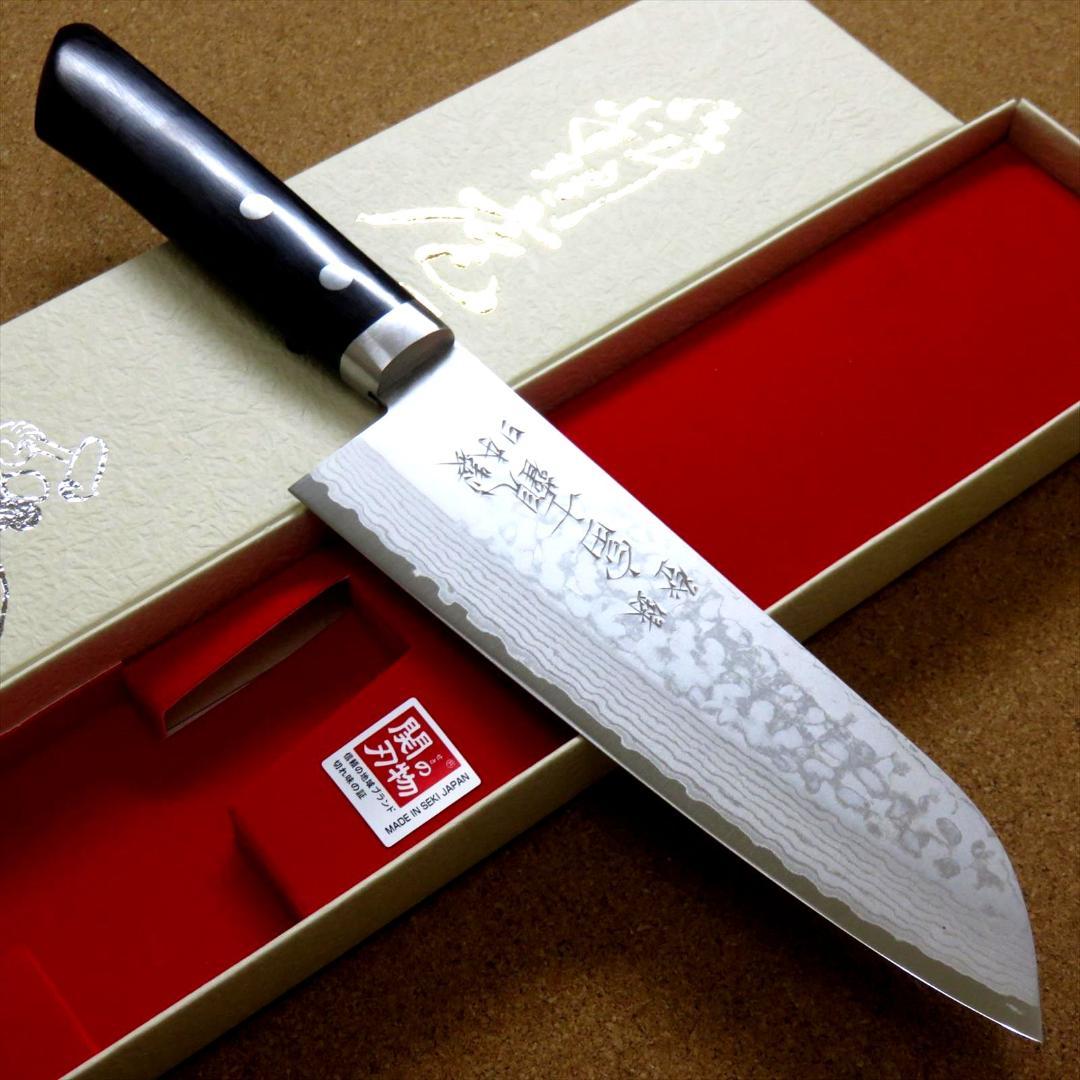 関の刃物 三徳包丁 170mm 鍛錬 VG10 ダマスカス鋼 17層 万能包丁