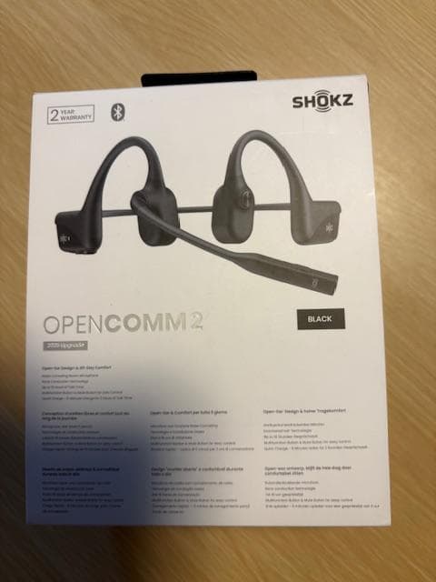ま*る様 SHOKZ OPENComm2 black 2025骨伝導イヤホン