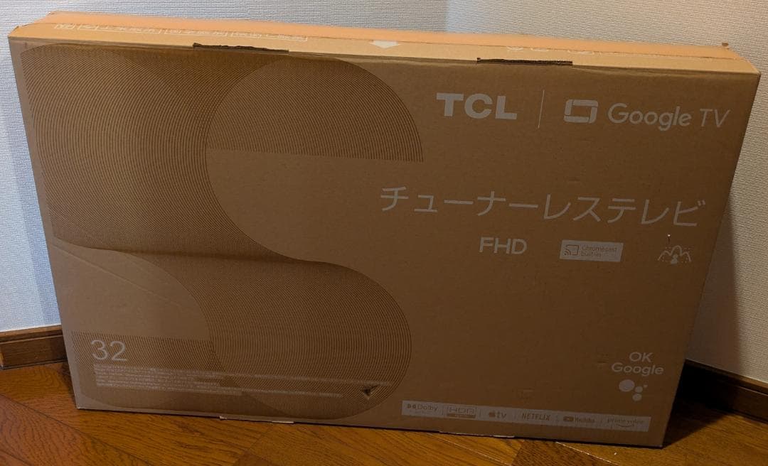 TCL 32S54J 32インチ チューナーレステレビ (Google TV)