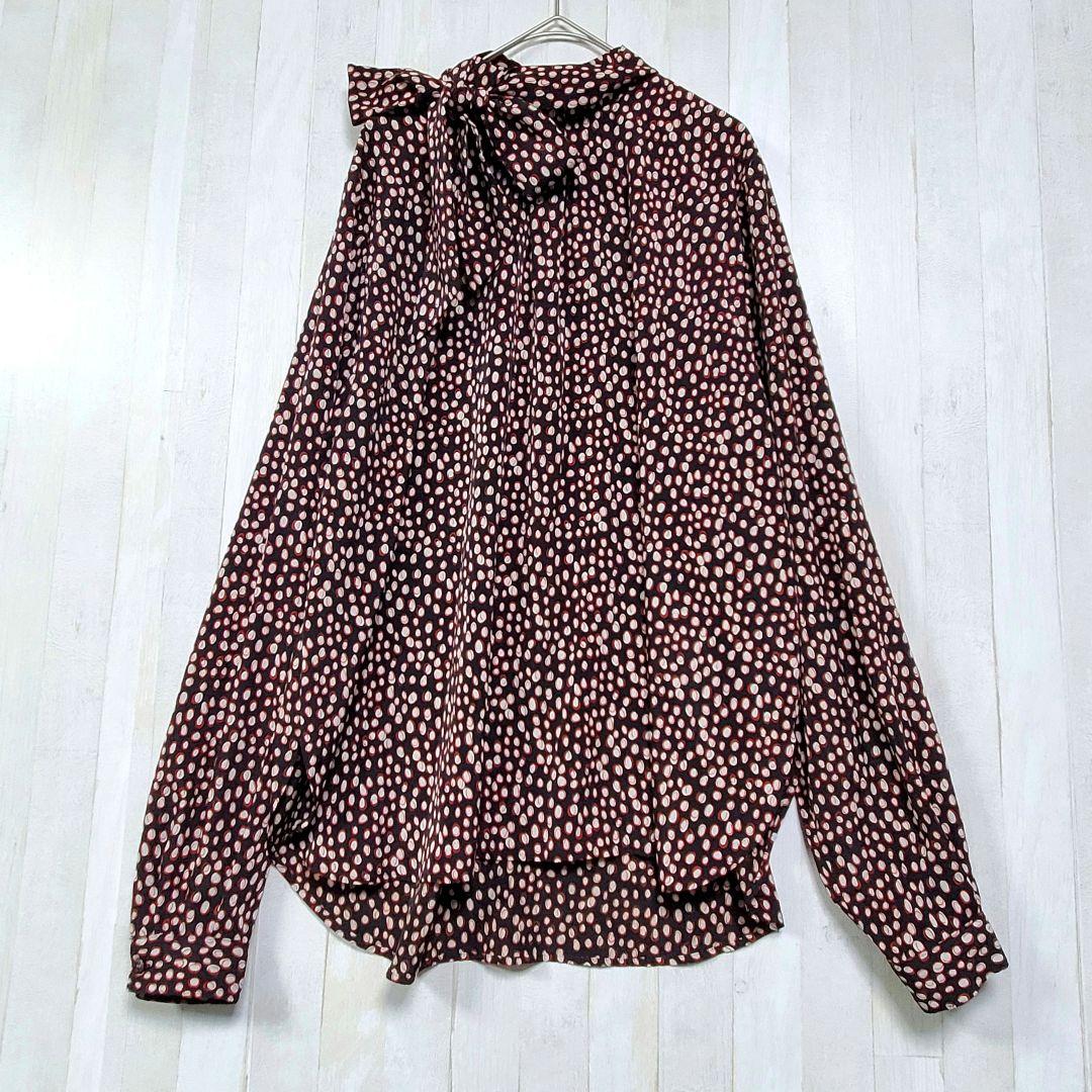 soeju レオパード柄 ボウタイ ブラウス 手洗い可