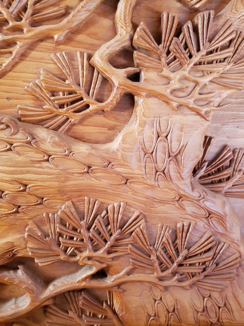 鷹の彫刻【額飾り、壁付け】