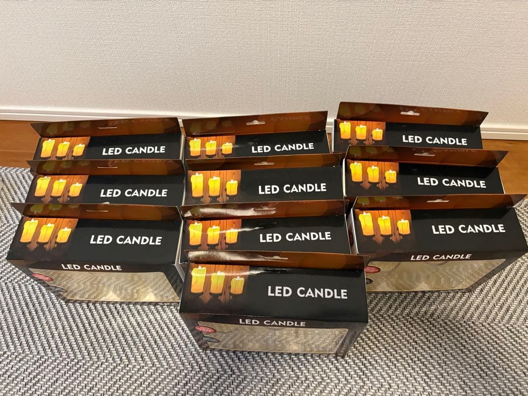LEDキャンドル 3本セット×10個