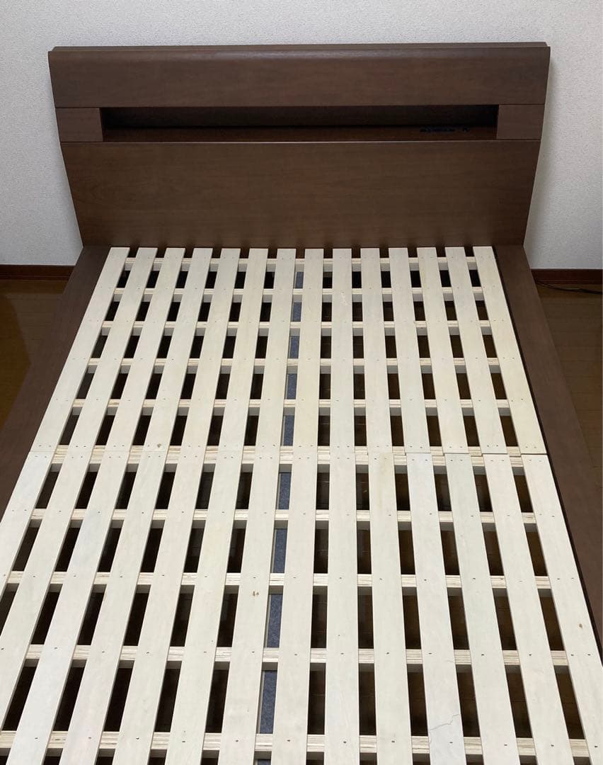 akkyすのこダブルベッドフレーム(ロデリック-S/MBR)マットレス付