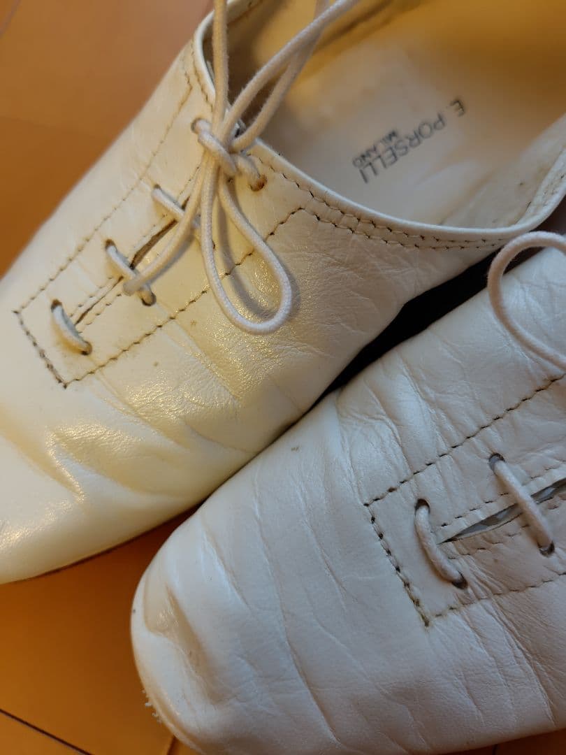 【値下げ！】ポルセリ　フラットシューズ　ジャズシューズ　白　１回のみ着用　38