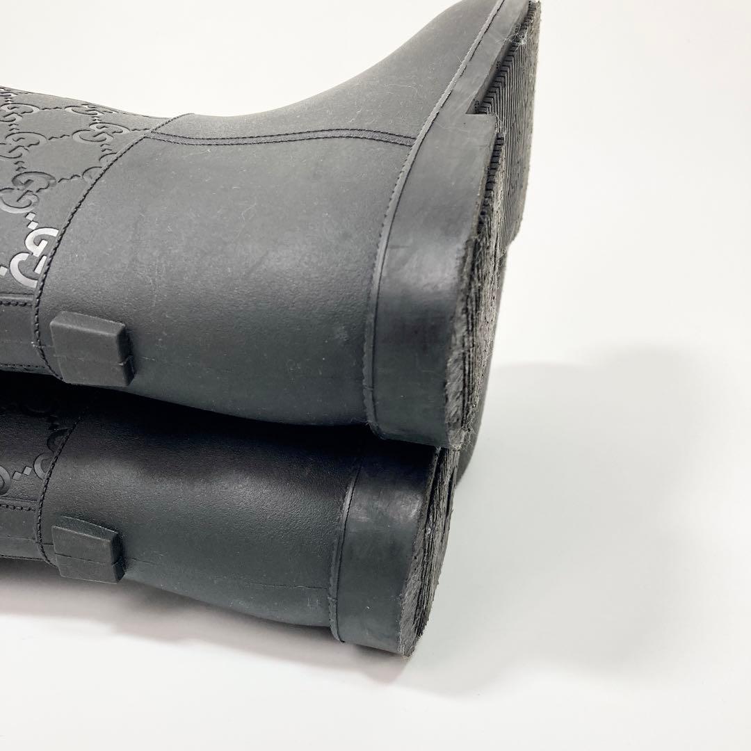 GUCCI グッチ レインブーツ GG柄 36 23cm ブラック