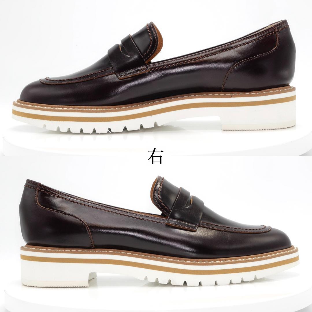 22.5　REGAL　リーガル　シューズ　厚底ローファー　ボルドー