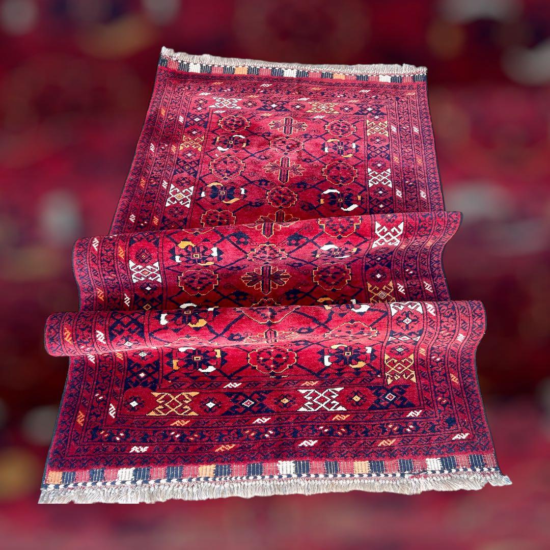 トルクメンペルシャ最高級ウールラグ./サイズ：107x210cm。.. .TR7