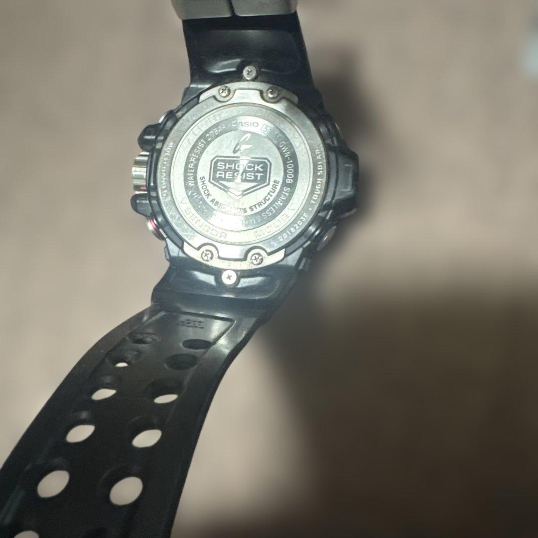 【中古品】G-SHOCK デジタル腕時計 ブラック/ブルー　GWN-1000B