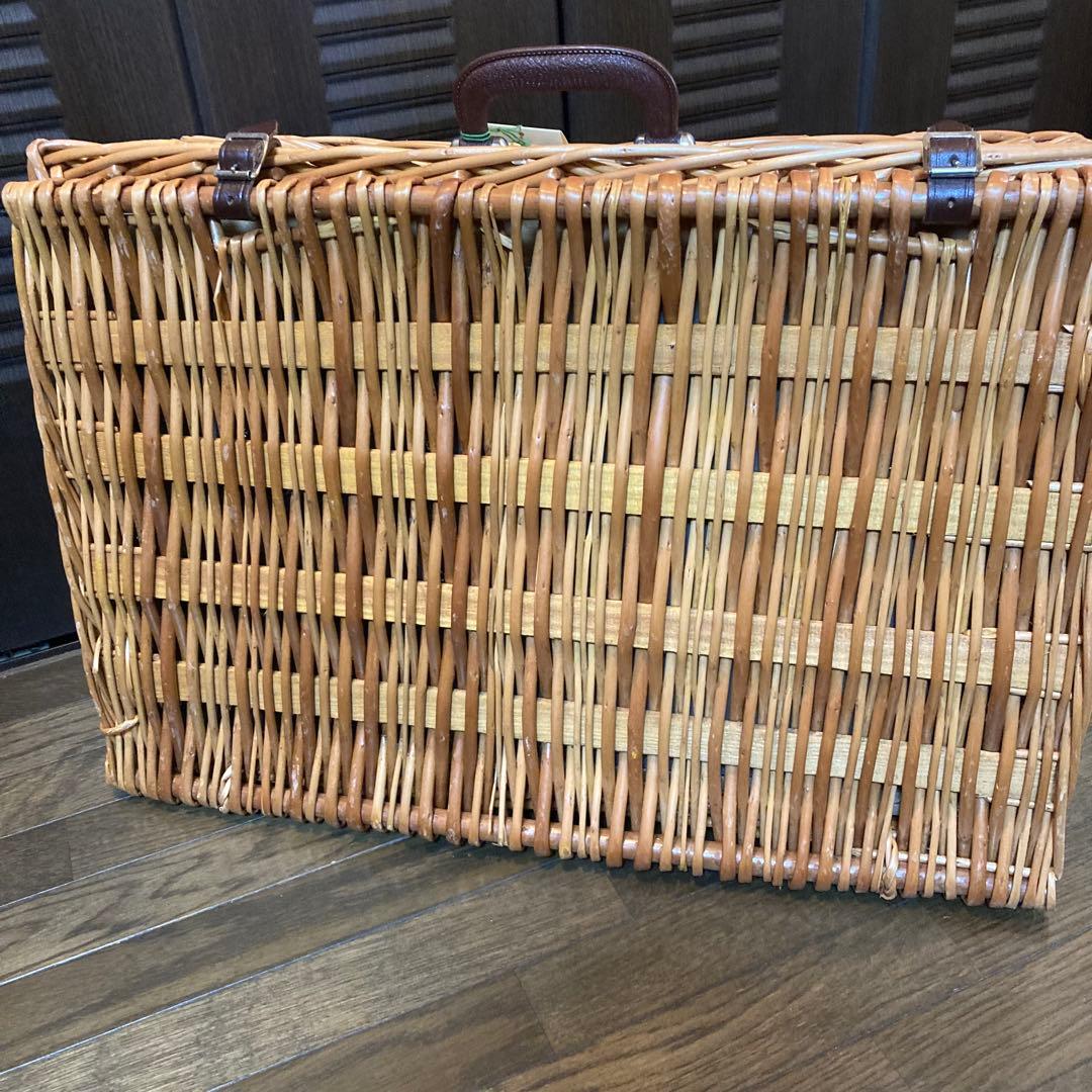 未開封 英国製 ピクニックバスケット OPTIMA ヴィンテージ 4人用