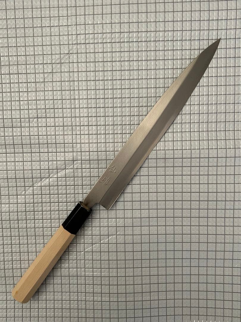 仙助 包丁 柳刃包丁 刺身包丁 240mm ステンレス 水牛八角柄 柳刃