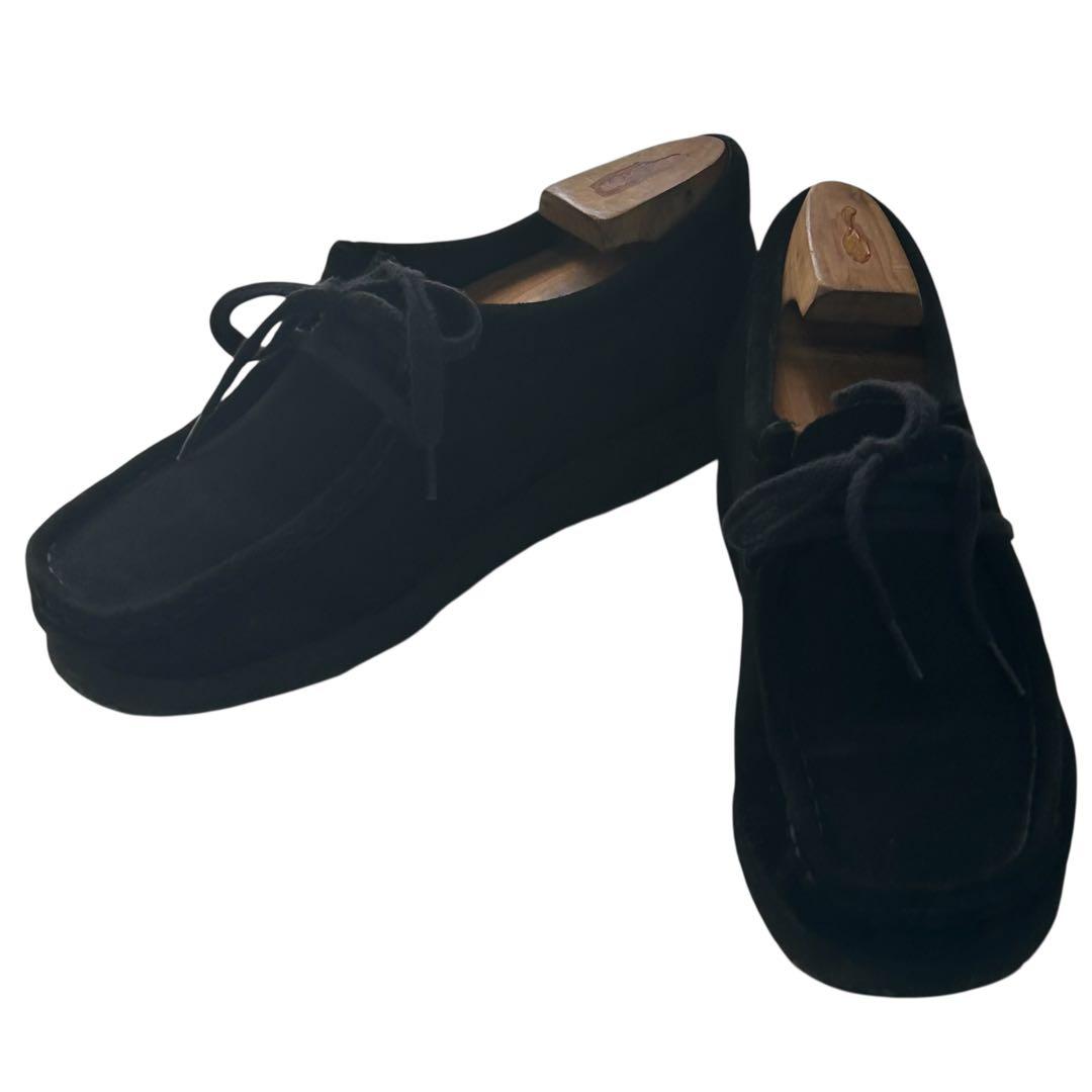 w. 美品　クラークスオリジナルズワラビーブーツ　スエード　ブラック　24