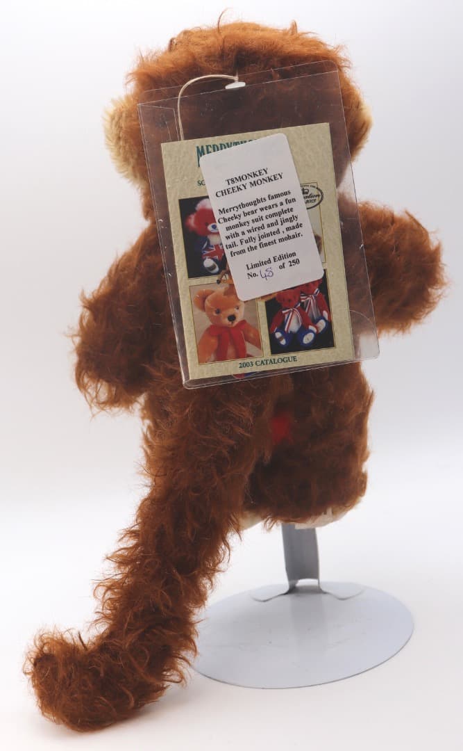 チーキー・モンキー Merrythought 24cm 赤いお尻と長いしっぽ