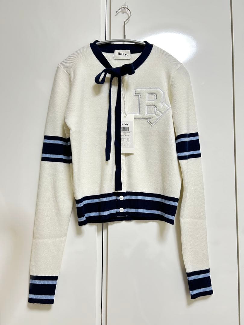Bibiy B. CLUB TIE CARDIGAN ホワイト