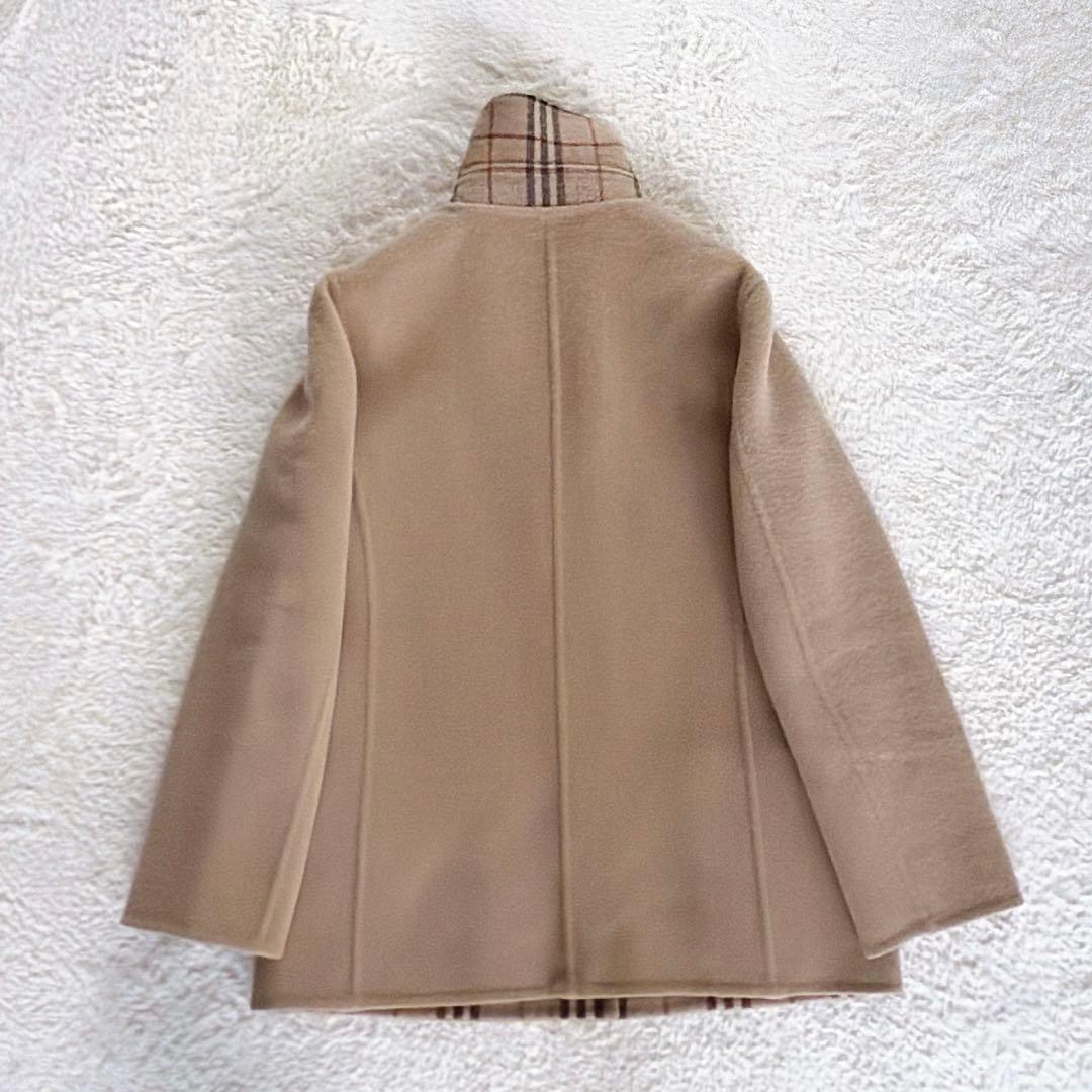 美品✨【バーバリーロンドン】カシミヤ混ウール ダブルフェイスコート キャメル38