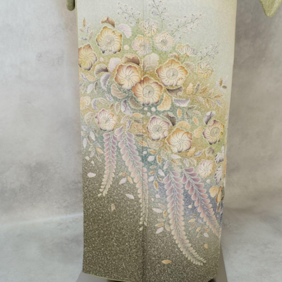 訪問着フルセット２６８▪︎辻が花　卒業式　入学式【訪問着、袋帯、帯締め、帯揚げ】