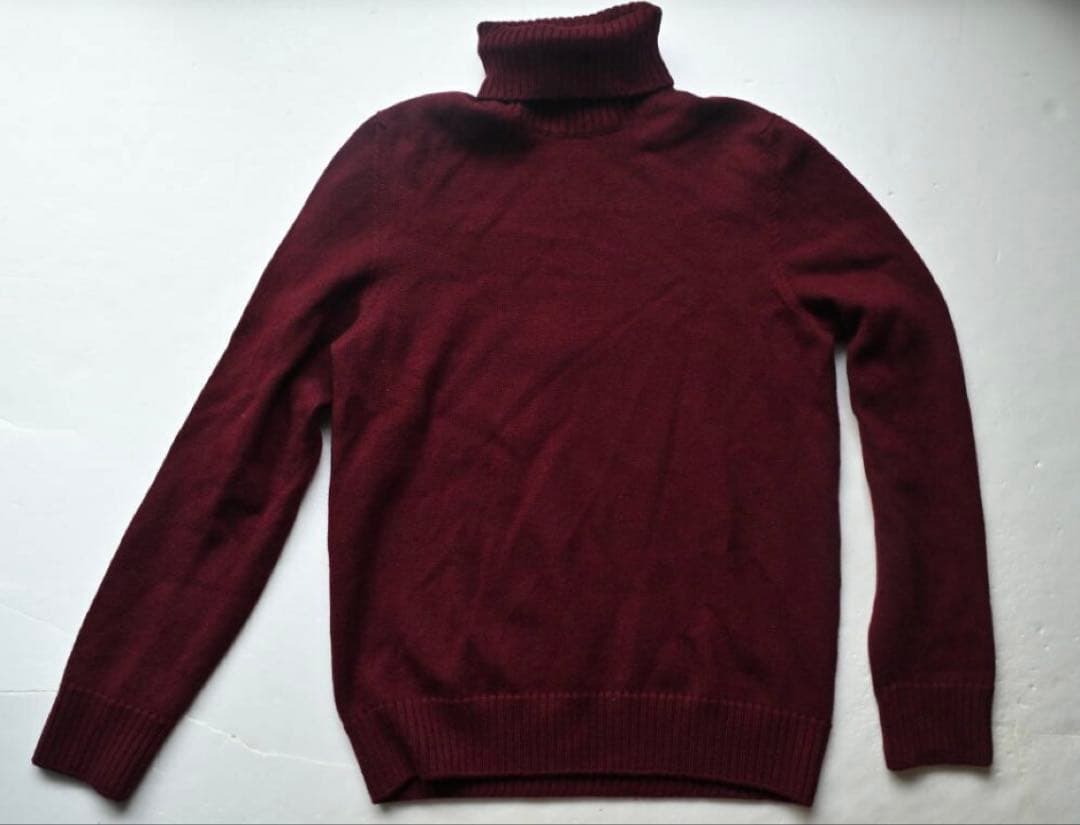 DRUMOR 8ゲージタートルニット　ボルドー　46 超美品