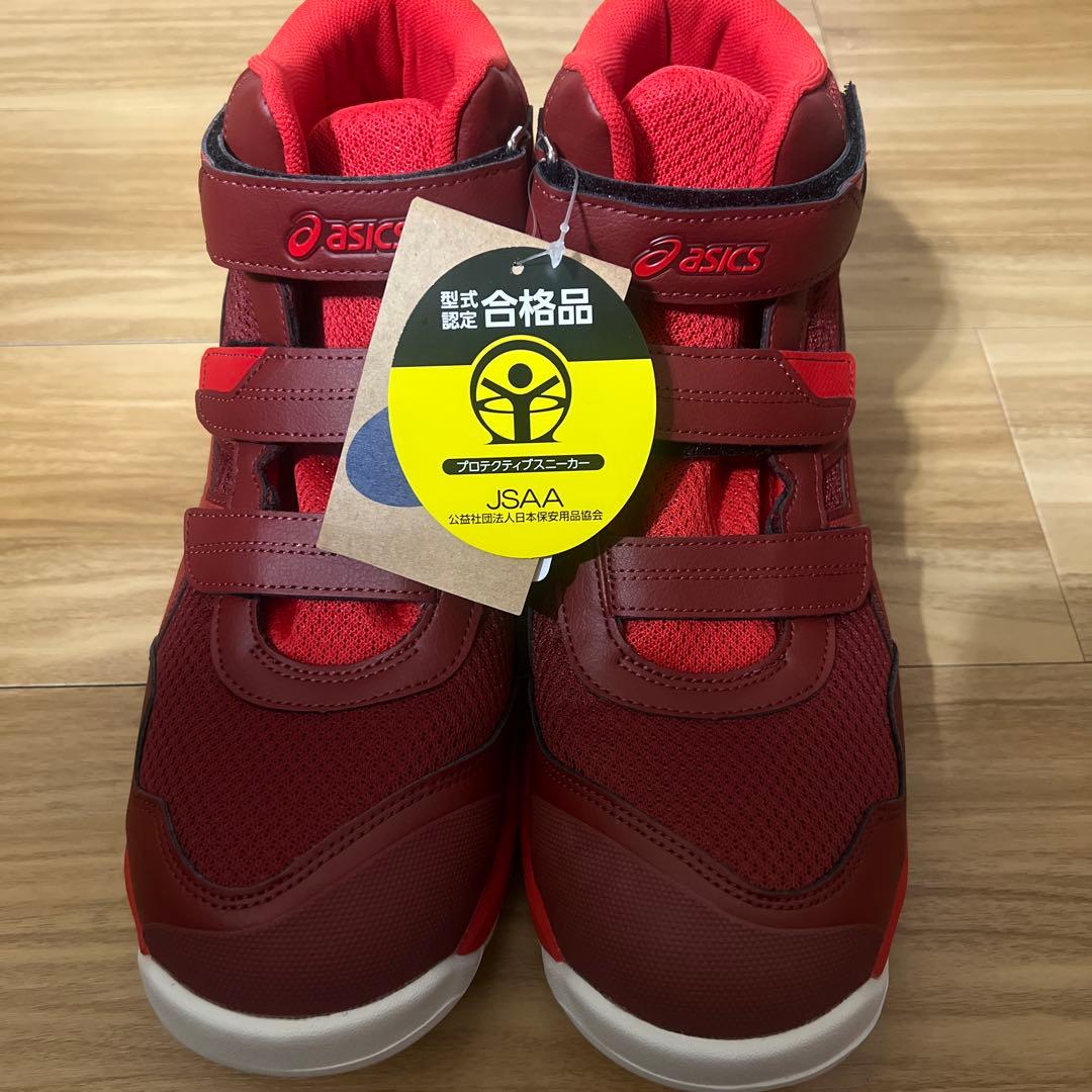 【週末セール！日曜日まで！！】【新品未使用】アシックス 安全靴27.5cmレッド