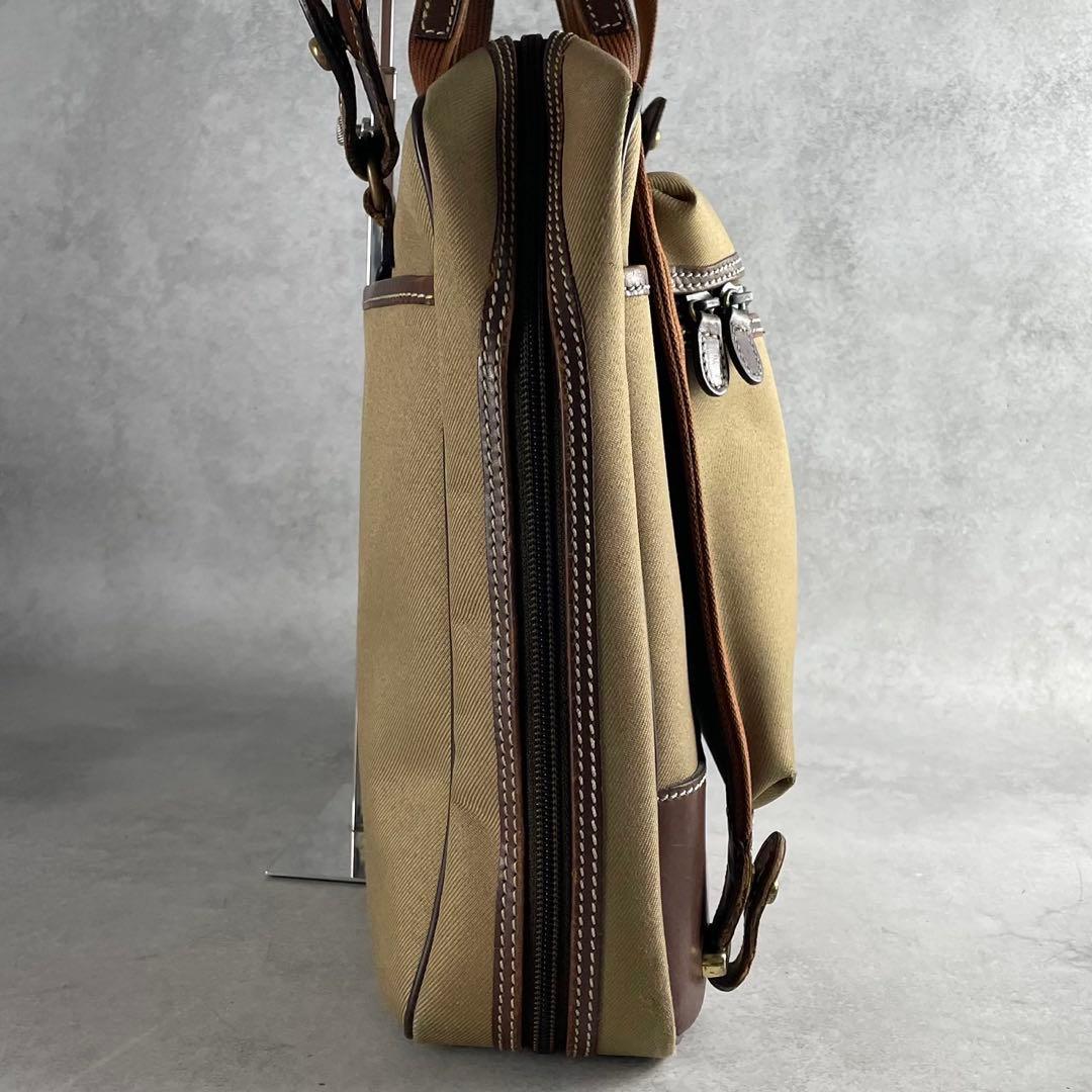 ハンティングワールド　バック　キャンバス　レザー　ロゴ　2way ショルダー