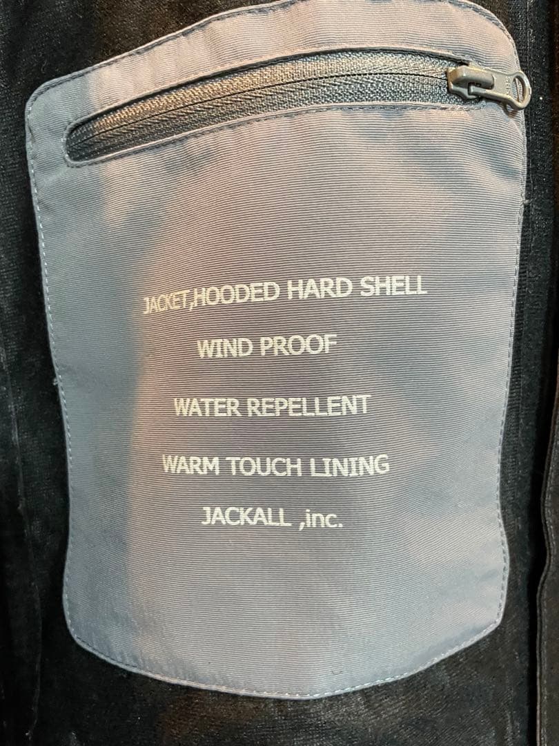 ジャッカル　ハードシェルジャケット　透湿洗浄　撥水処理済み　アイスグレー