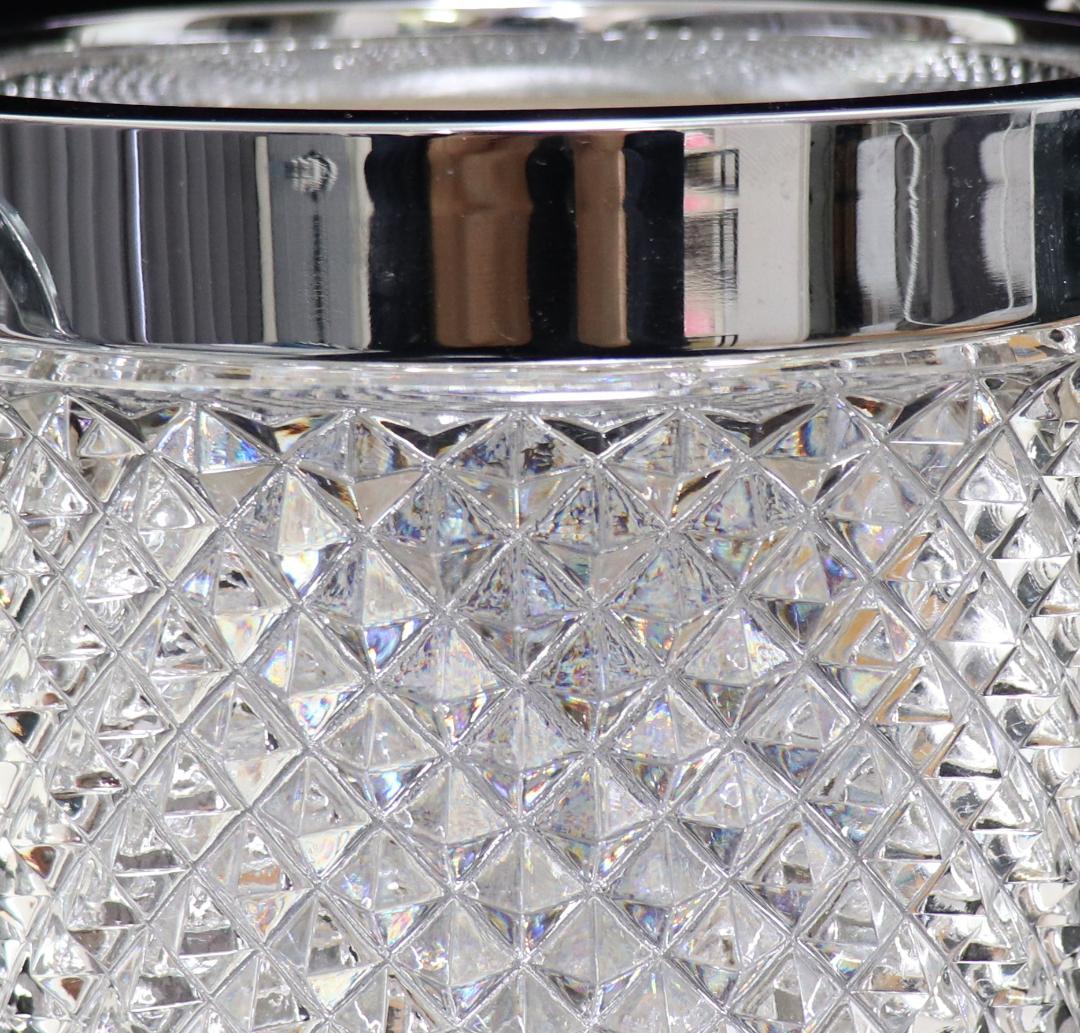 オールド・バカラ 特大 ディアマン・ビゾー 3.2㎏ シャンパンクーラー 銀装飾