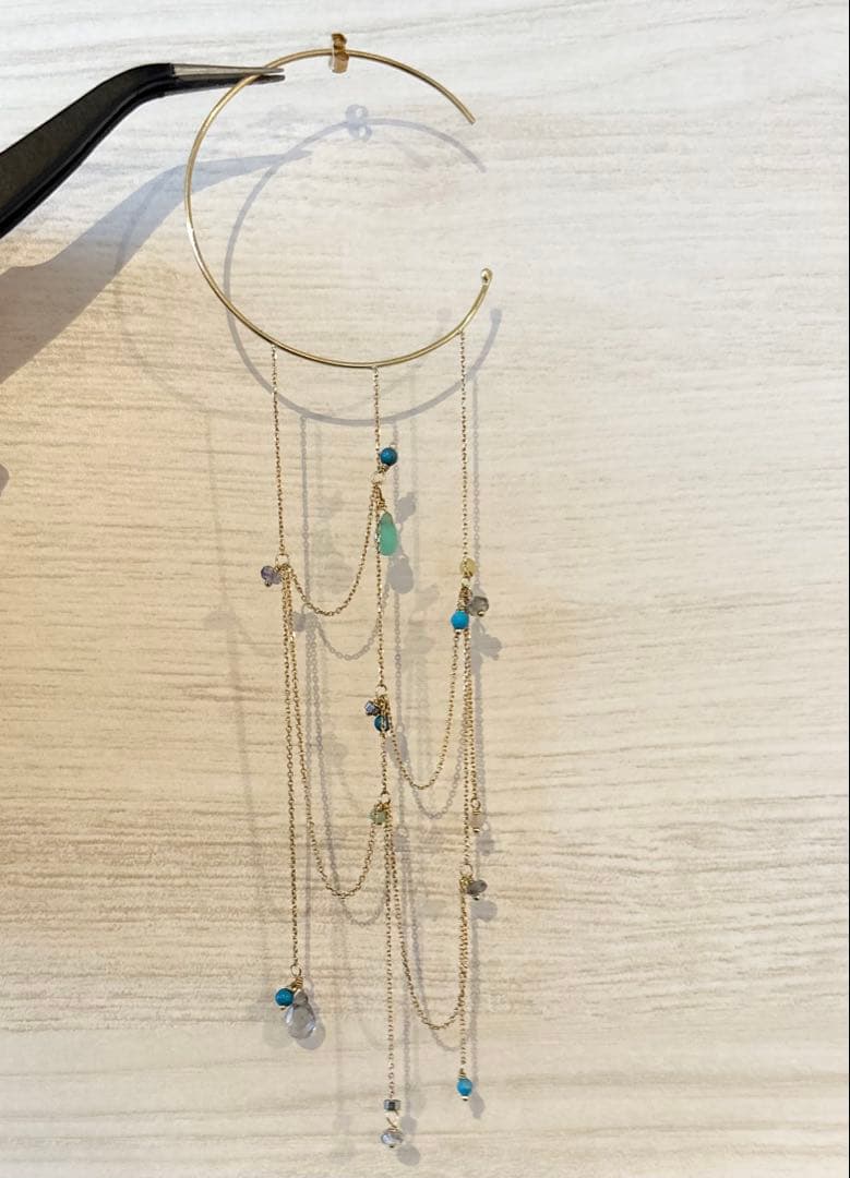 蟹*様 スイートピー　SweetPea アッシュペーフランス　フープ型片耳ピアス