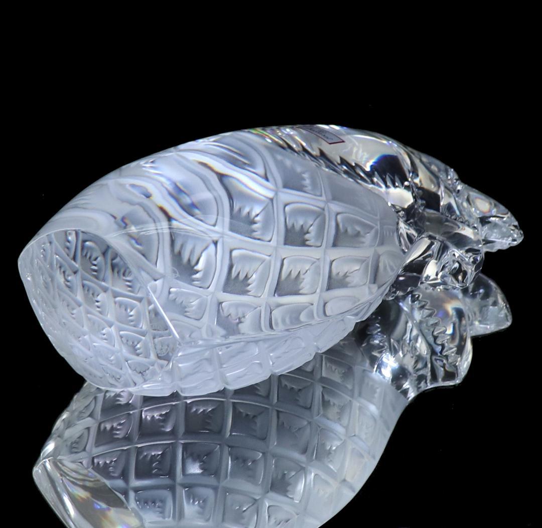 バカラ 珍品 新品箱付き 大型2kg パイナップル置物 フロスト加工 オブジェ