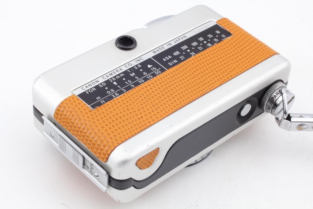 【美品　整備済】オーカー色 Canon Demi C 50&28mm #1145
